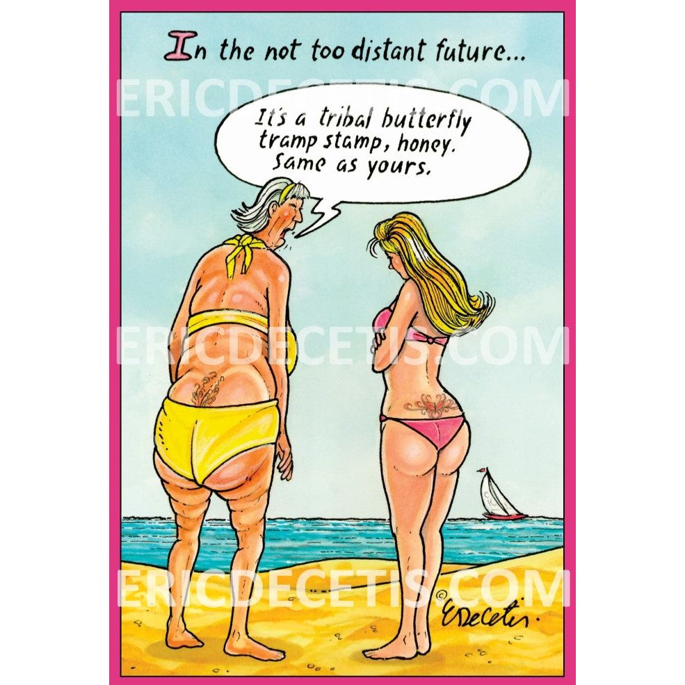 Butterfly Tramp Stamp Birthday Card Eric Decetis 30442 - Cardmore